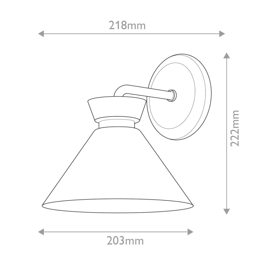 Alora Mood - Seinävalaisin HALSTON 1xE14/40W/230V musta