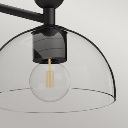 Alora Mood - JUDE varrellinen kattovalaisin 3xE27/60W/230V musta