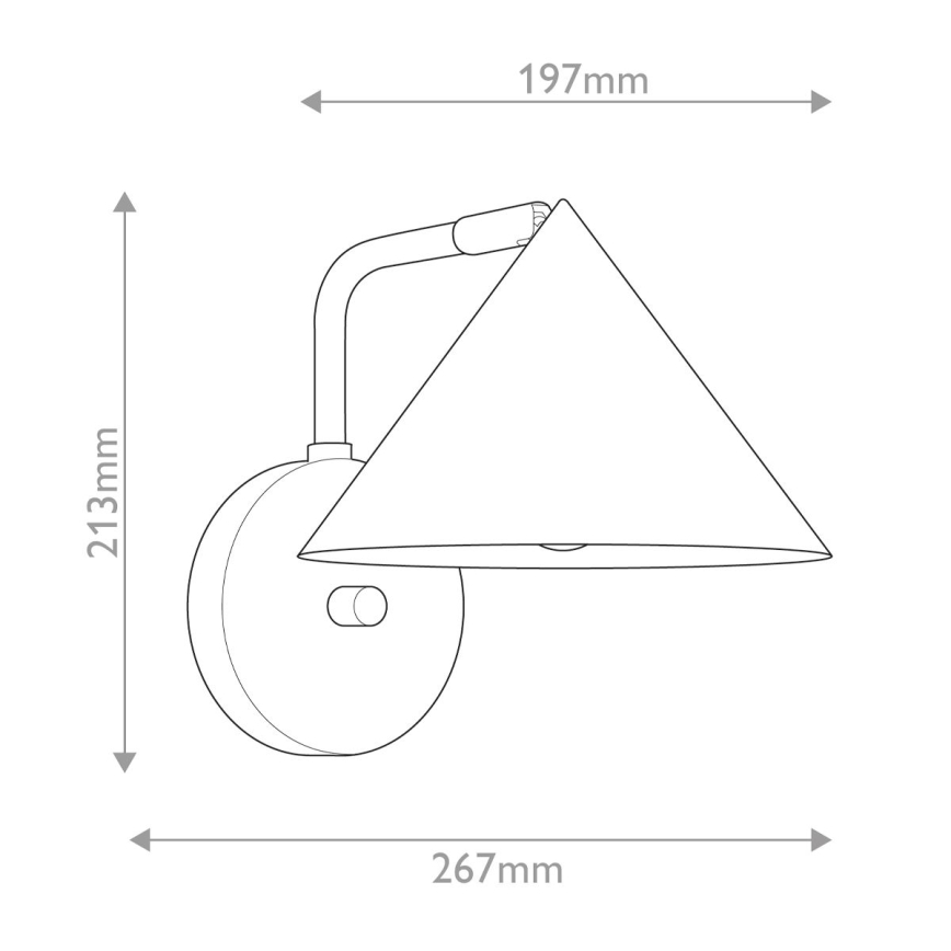 Alora Mood - Seinävalaisin REMYCK 1xE27/60W/230V kultainen