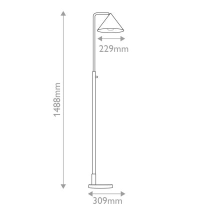Alora Mood - Lattiavalaisin REMYCK 1xE27/60W/230V musta