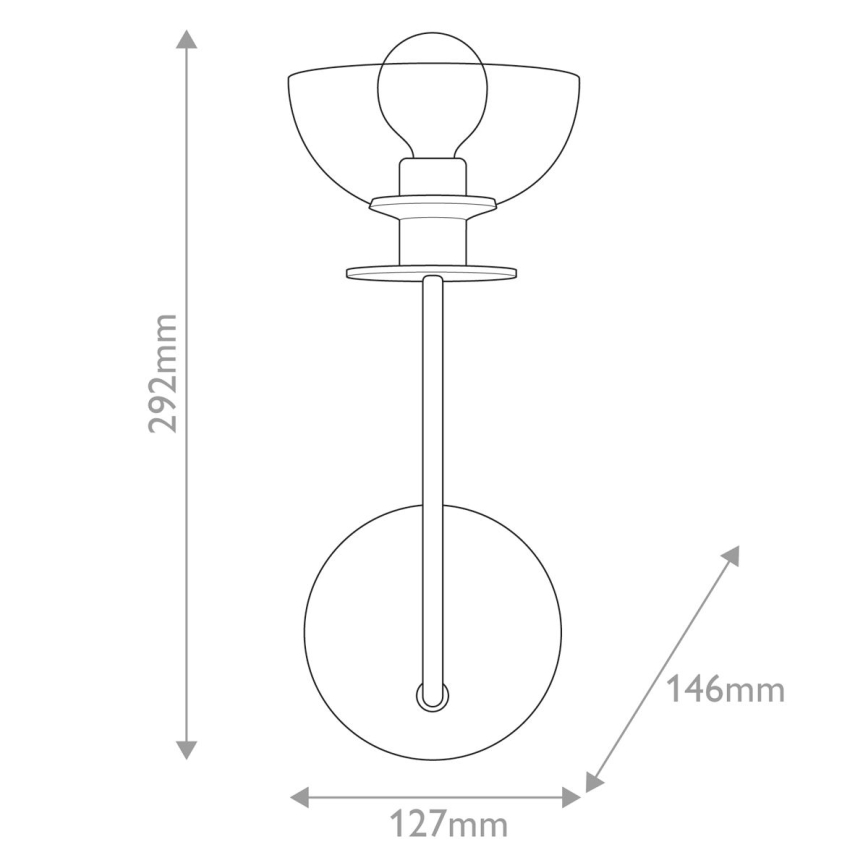 Alora Mood - Seinävalaisin SYLVIA 1xE14/40W/230V kultainen