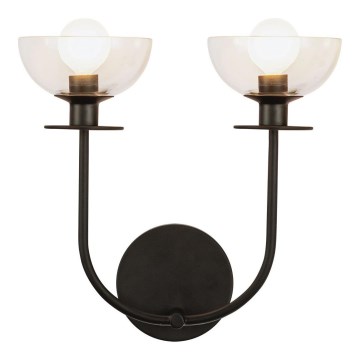 Alora Mood - Seinävalaisin SYLVIA 2xE14/40W/230V musta