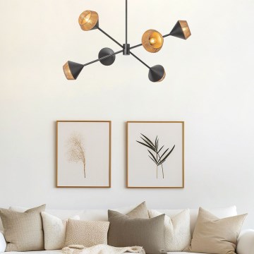 Alora Mood - varrellinen kattovalaisin DAPHNE 6xE14/40W/230V musta/ruskea