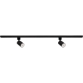 ALTEAR-liukukiskoon asennettava spottivalaisin 2xGU10/10W/230V 1 m musta