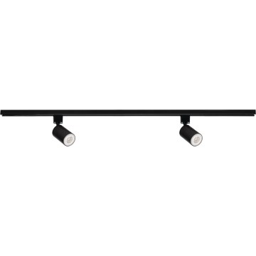 ALTEAR-liukukiskoon asennettava spottivalaisin 2xGU10/10W/230V 1 m musta