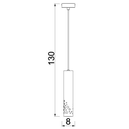 ALTRO-riippuvalaisin johdolla 1xGU10/8W/230V beige