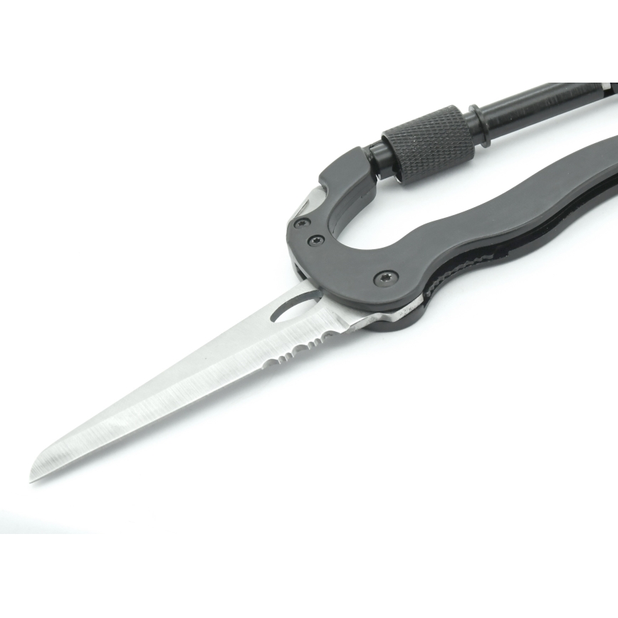 Alumiininen monitoimikarabiini mustalla turvasalvalla