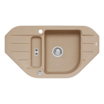 ALVEUS 1090939 - Keittiön pesuallas NIAGARA 90x50 cm graniitti/beige