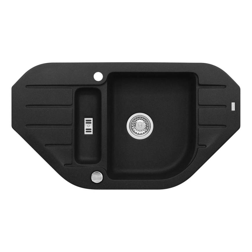 ALVEUS 1090940 - Keittiön pesuallas NIAGARA 90x50 cm graniitti/musta