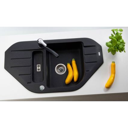 ALVEUS 1090940 - Keittiön pesuallas NIAGARA 90x50 cm graniitti/musta