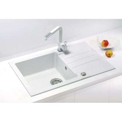 ALVEUS 1090944 - Keittiön pesuallas ROCK 78x48 cm graniitti/valkoinen