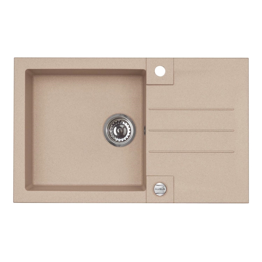 ALVEUS 1090946 - Keittiön pesuallas ROCK 78x48 cm graniitti/beige