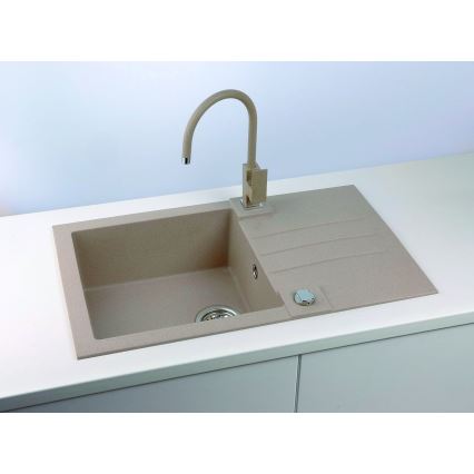 ALVEUS 1090946 - Keittiön pesuallas ROCK 78x48 cm graniitti/beige