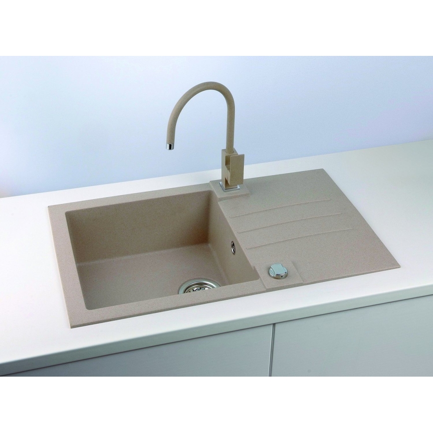 ALVEUS 1090946 - Keittiön pesuallas ROCK 78x48 cm graniitti/beige