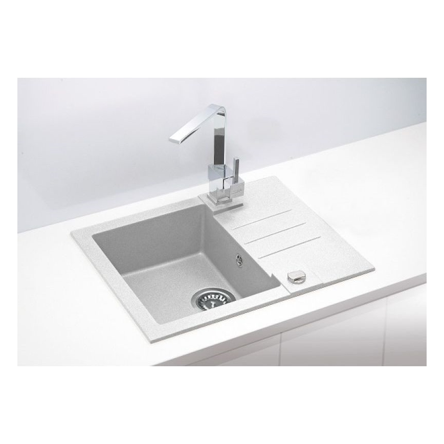 ALVEUS 1090947 - Keittiön pesuallas ROCK 59,5x47,5 cm graniitti/valkoinen