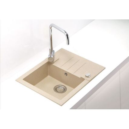 ALVEUS 1090950 - Keittiön pesuallas ROCK 59,5x47,5 cm graniitti/beige