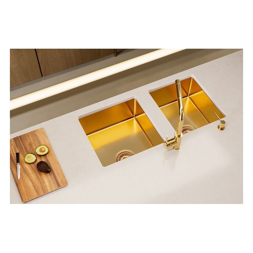 ALVEUS 1103381 - Keittiön pesuallas QUADRIX 45x45 cm monarch pronssi