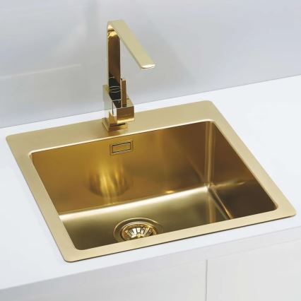 ALVEUS 1106867 - Keittiön pesuallas PURE 52,5x51,5 cm monarch kulta