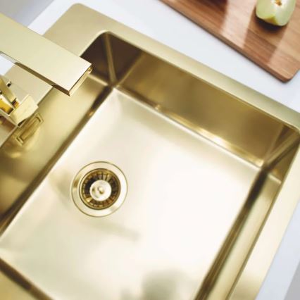 ALVEUS 1106867 - Keittiön pesuallas PURE 52,5x51,5 cm monarch kulta