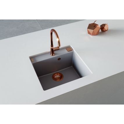 ALVEUS 1128395 - Keittiön pesuallas FORMIC 52x51 cm graniitti/valkoinen