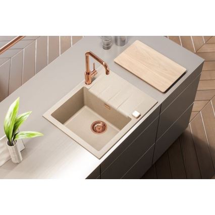 ALVEUS 1132017 - Keittiön pesuallas CADIT 59x50 cm graniitti/valkoinen