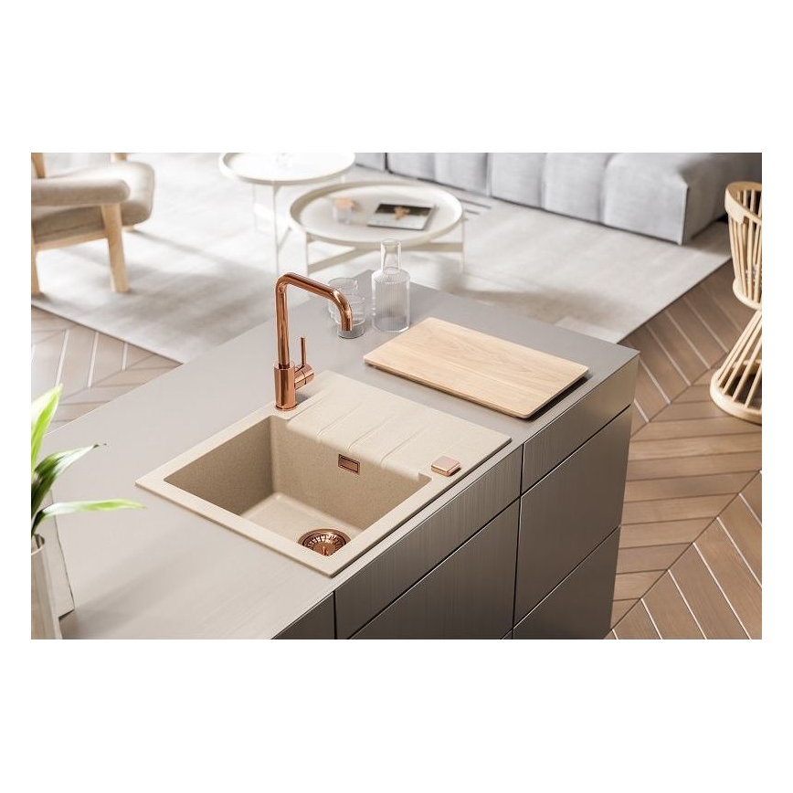 ALVEUS 1132017 - Keittiön pesuallas CADIT 59x50 cm graniitti/valkoinen