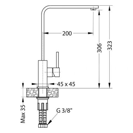 ALVEUS 1136743 - Pesualtaan hana AFRA 32,3 cm graniitti/beige