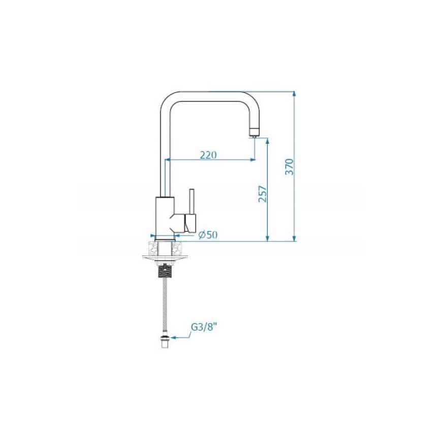 ALVEUS 1139812 - Pesualtaan hana DUAL 37 cm graniitti/musta