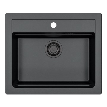 ALVEUS 1148162 - Keittiön pesuallas ATROX 59x50 cm musta
