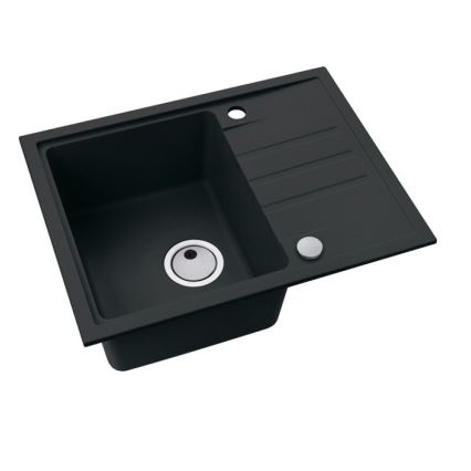 ALVEUS 1149080 - Keittiön pesuallas INTERMEZZO 62x48 cm graniitti/musta