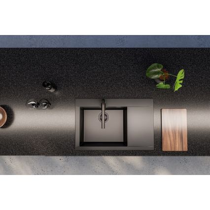 ALVEUS 1149305 - Keittiöallas PURE 79x51,5 cm graniitti/musta