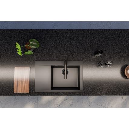 ALVEUS 1149504 - Keittiöallas PURE 79x51,5 cm graniitti/musta