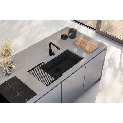 ALVEUS 1150064 - Keittiöallas OMNI 75x45 cm graniitti/musta