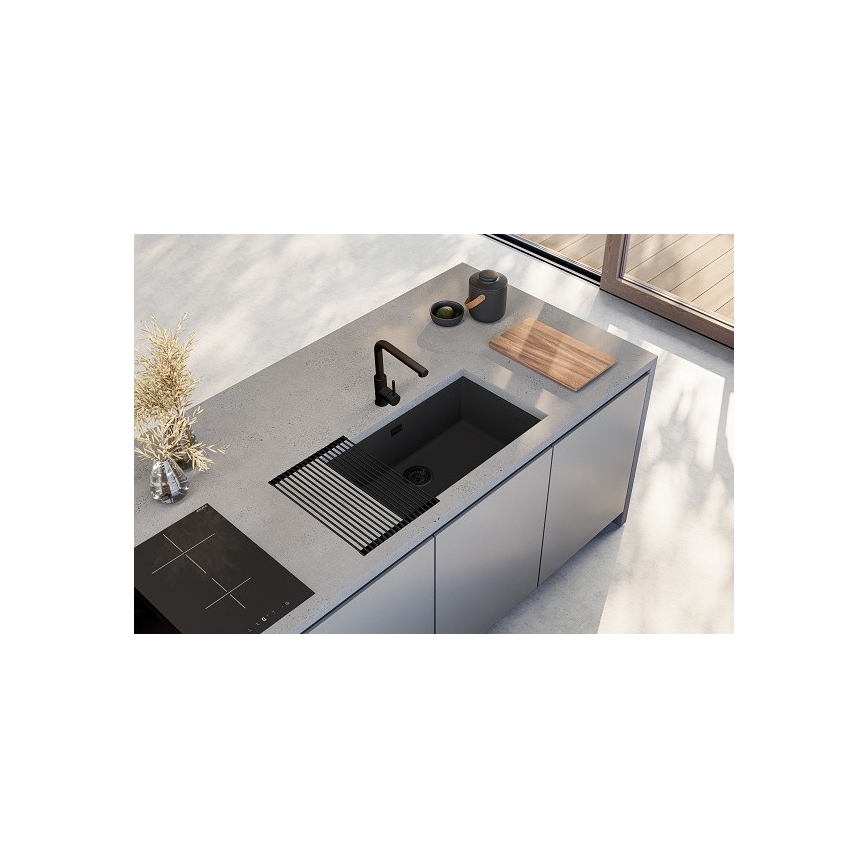 ALVEUS 1150064 - Keittiöallas OMNI 75x45 cm graniitti/musta