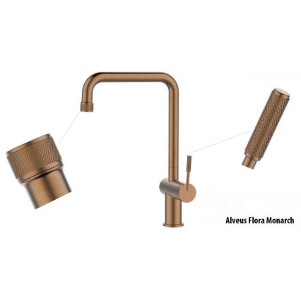 ALVEUS 1150763 - Pesualtaan hana FLORA 34,8 cm kupari