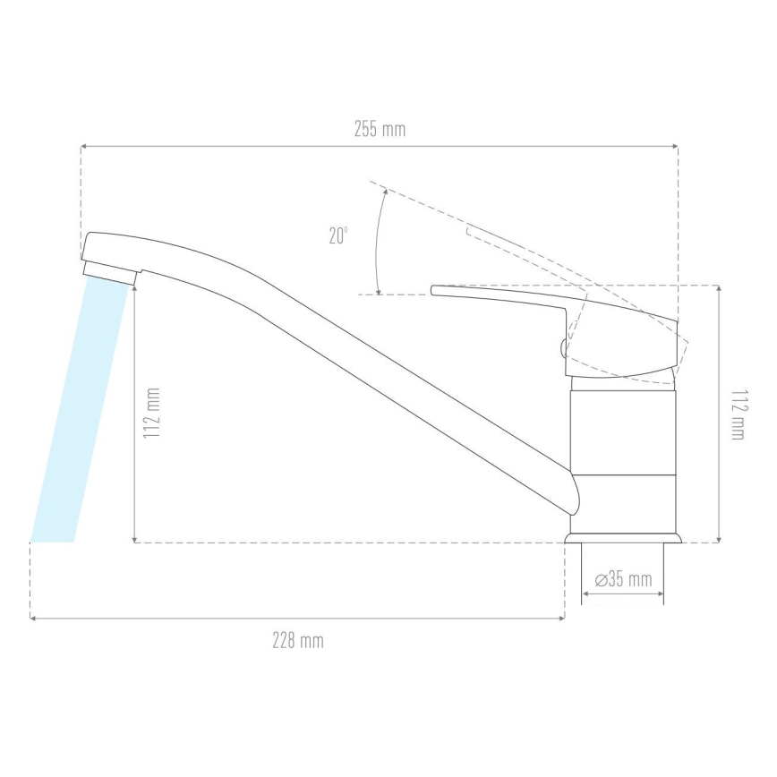 ALVEUS 1150800 - Keittiöhana CLARA 13,5 cm graniitti/musta