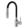 ALVEUS KI112111 - Keittiöhana joustavalla suihkuvarrella BEA 47 cm kiiltävä kromi/musta