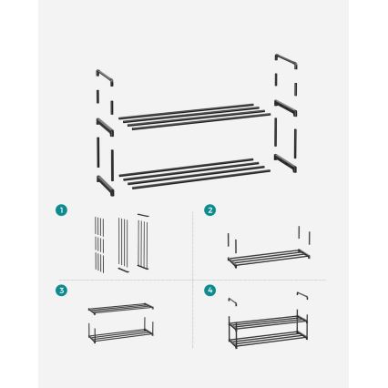 ALVORO-kenkäkaappi musta