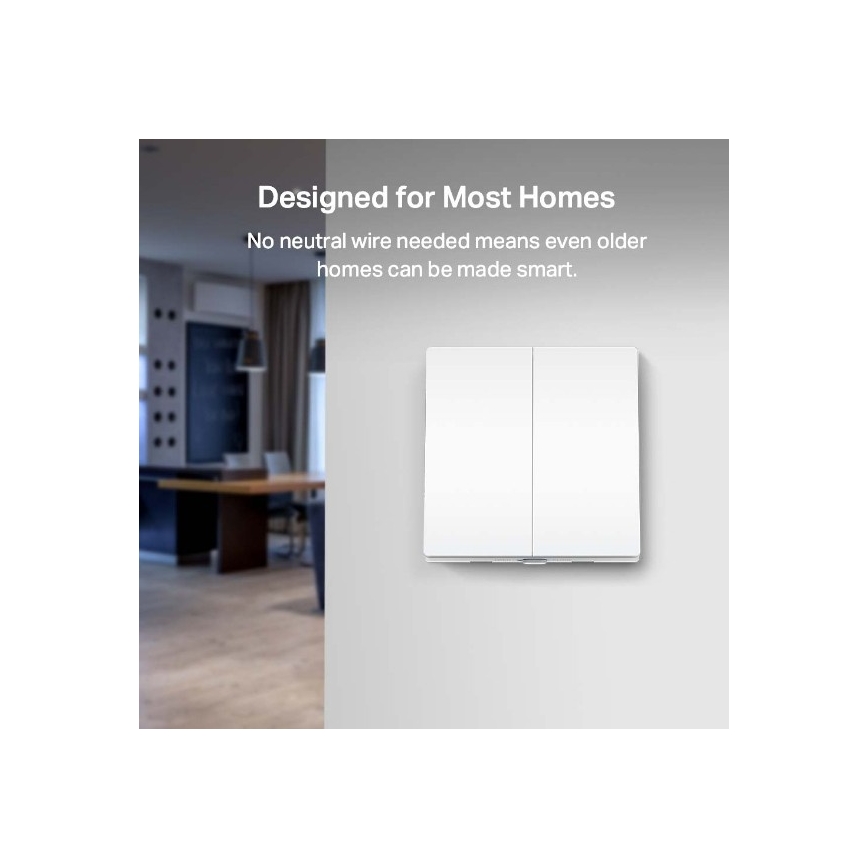 Älykäs kaksipainikkeinen valokatkaisija, 2×AAA