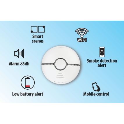 Älykäs savuilmaisin 2xAAA Wi-Fi Tuya