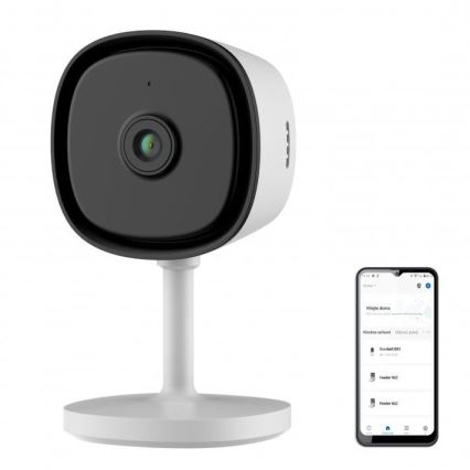 Älykäs sisäkamera Full HD 1080p -kuvakennolla, 5V, Wi‑Fi, Tuya, valkoinen