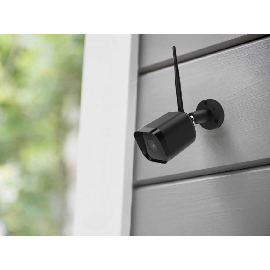 Älykäs ulkokamera Full HD 1080p -sensorilla 12V IP65 Wi-Fi Tuya musta