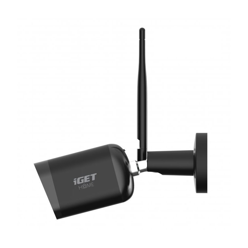 Älykäs ulkokamera Full HD 1080p -anturin kanssa, 12 V, IP65, Wi‑Fi, Tuya, musta