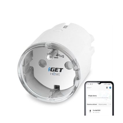 Älypistorasia energiankulutuksen mittauksella 3680W/230V, Wi‑Fi, Tuya-yhteensopiva