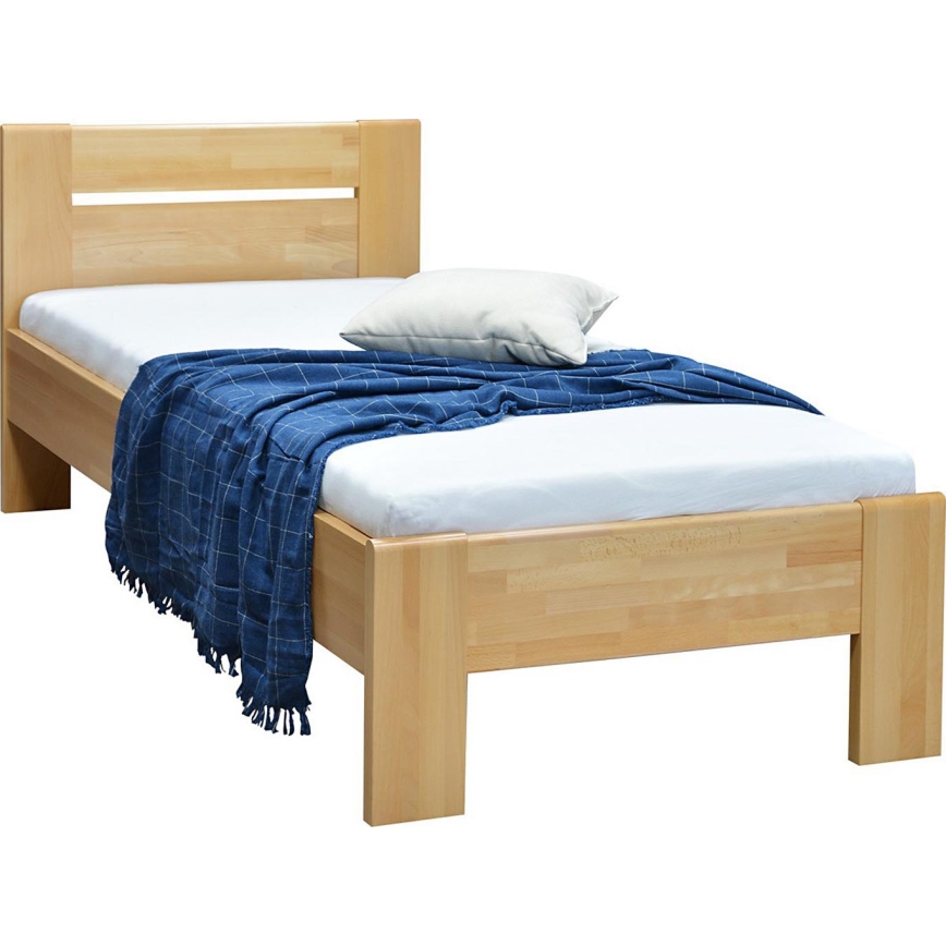 AMBER massiivipuinen yhden hengen sänky 90x200 cm pyökki