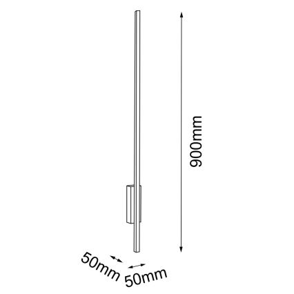 Amplex - LED-seinävalo LED/3,8W/230V kulta/musta