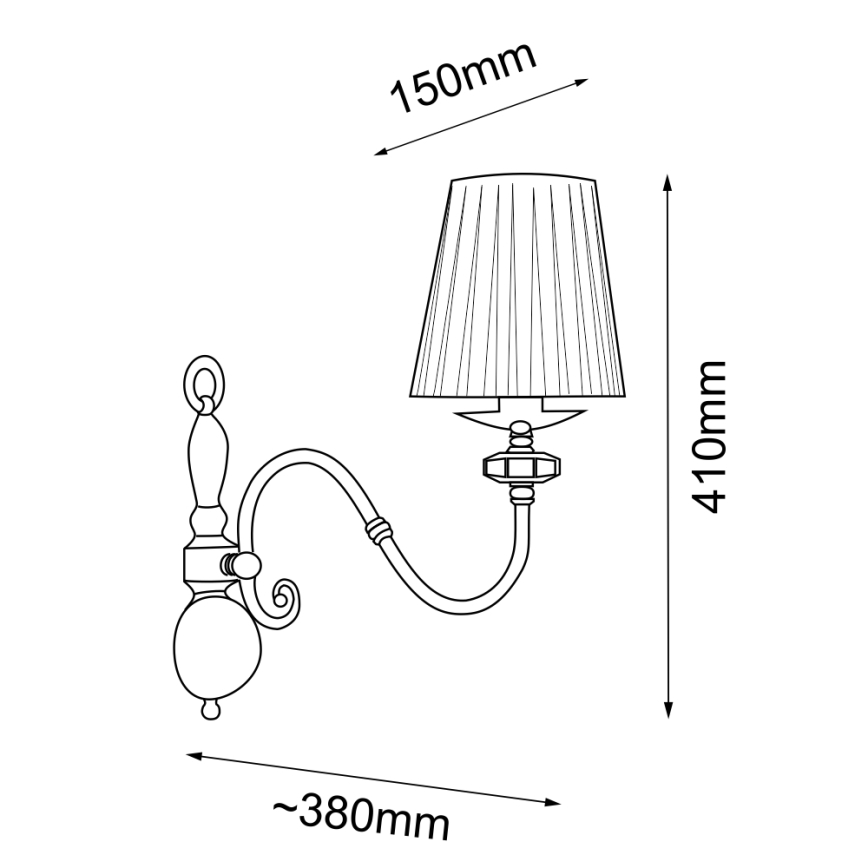 Amplex - Seinälamppu 1xE14/10W/230V