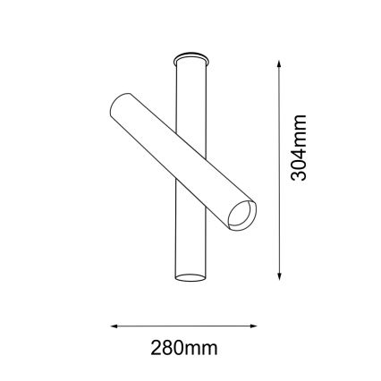 Amplex - Kohdevalo 1xGU10-MR11/15W/230V valkoinen/messinki
