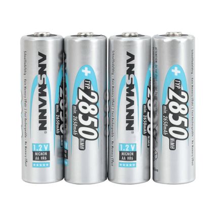 Ansmann 07522 Mignon AA - 4kpl ladattavat paristot NiMH / 1.2V / 2850mAh