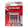Ansmann 09630 LR03 AAA RED - 4kpl alkaliparisto 1,5V